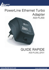 Atlantis Land PowerLine Ethernet Turbo A02-PL200 Guide Rapide