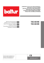 baltur TBG 800 ME Manuel D'instructions Pour L'installation, L'utilisation Et L'entretien