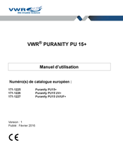 VWR Puranity PU15+ Manuel D'utilisation