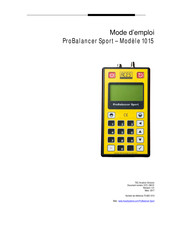 TEC ProBalancer Sport Mode D'emploi