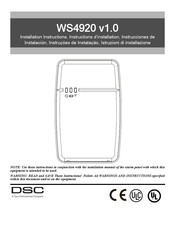 DSC WS4920 Instructions D'installation