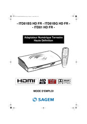Sagem ITD81BG HD FR Mode D'emploi