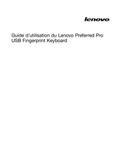 Lenovo Preferred Pro USB Fingerprint Keyboard Guide D'utilisation