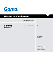 Genie Z-33/18 Manuel De L'opérateur
