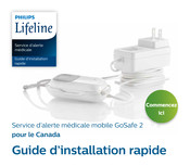 Philips Lifeline GoSafe 2 Guide D'installation Rapide