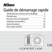 Nikon Coolpix L620 Guide De Démarrage Rapide