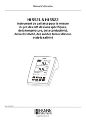 Hanna Instruments HI 5522 Manuel D'utilisation