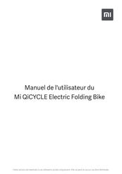 Xiaomi Mi QiCYCLE Manuel De L'utilisateur