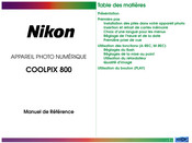 Nikon COOLPIX 800 Manuel De Référence