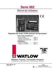 Watlow 982 Série Manuel De L'utilisateur