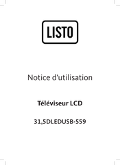 Listo 31,5DLEDUSB-559 Notice D'utilisation