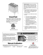 Travis Industries GreenField Manuel D'utilisation