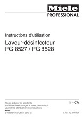 Miele professional PG 8527 Instructions D'utilisation