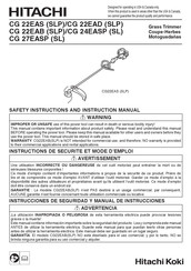 Hitachi Koki CG 22EAB (SLP) Instructions De Sécurité Et Mode D'emploi