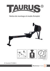 Taurus TF-ROW-X Notice De Montage Et Mode D'emploi