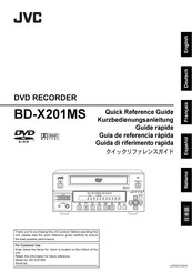JVC BD-X201MS Guide Rapide