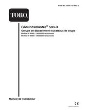Toro Groundsmaster 580-DGro Manuel De L'utilisateur