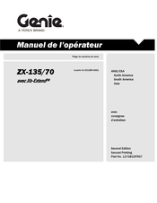 Terex Genie ZX-135/70 Manuel De L'opérateur