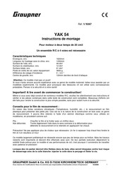 GRAUPNER YAK 54 Instructions De Montage