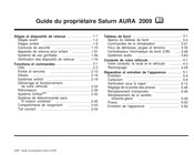 Saturn AURA 2009 Guide Du Propriétaire