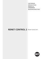 RCF RDNET CONTROL 2 Manuel De L'utilisateur