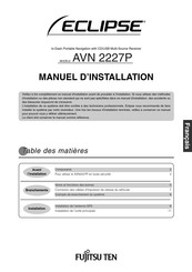 Eclipse AVN2227P Manuel D'installation
