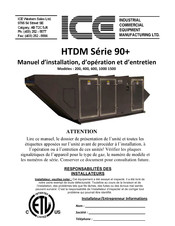 Ice HTDM 90 Plus Omega Série Manuel D'installation, D'opération Et D'entretien