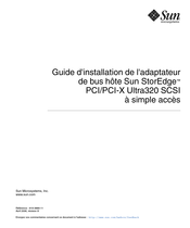 Sun Microsystems StorEdge PCI/PCI-X Ultra320 SCSI Guide D'installation