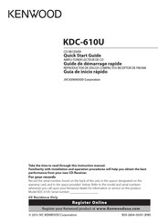 Kenwood KDC-610U Guide De Démarrage Rapide