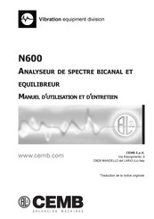 CEMB N600 Manuel D'utilisation Et D'entretien