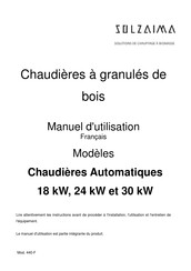 SOLZAIMA Chaudière Automatique SZM À 18kW Manuel D'utilisation