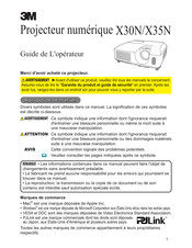 3M PJLink X30N Guide De L'opérateur