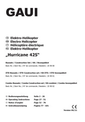 GAUI Hurricane 425 Notice D'emploi