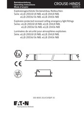 Eaton CROUSE-HINDS eLLB 20436 NIB Série Mode D'emploi