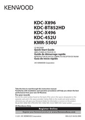 Kenwood KDC-X496 Guide De Démarrage Rapide