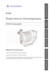 IWAKI PUMPS EWN-R Standard Série Manuel D'instruction