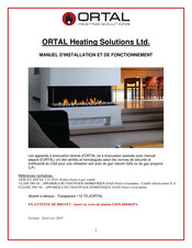 ORTAL Heating Solutions Transparant 110 TS Manuel D'installation Et De Fonctionnement