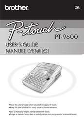 Brother P-touch PT-9600 Manuel D'emploi