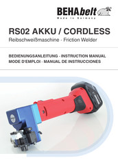 BEHAbelt RS02 Consignes D'installation Et Mode D'emploi