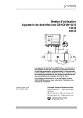 Grunbeck GENO-UV 200 S Notice D'utilisation