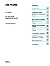 Siemens SIMATIC IPC847D Instructions De Service