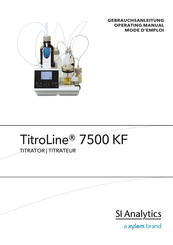 SI Analytics TitroLine 7500 KF Mode D'emploi