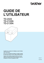 Brother TD-2130N Guide De L'utilisateur