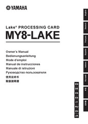 Yamaha MY8-LAKE Mode D'emploi