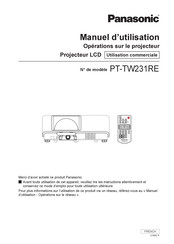 Panasonic PT-TW231RE Manuel D'utilisation