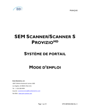 BRUIN BIOMETRICS SEM Scanner Provizio Mode D'emploi