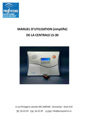 ProSystems LS-30 Manuel D'utilisation