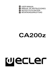Ecler CA200z Notice D'utilisation