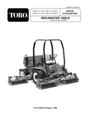 Toro REELMASTER 4500-D 60001 Notice D'utilisation