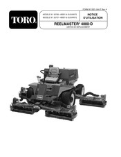 Toro REELMASTER 4000-D 03707 Notice D'utilisation